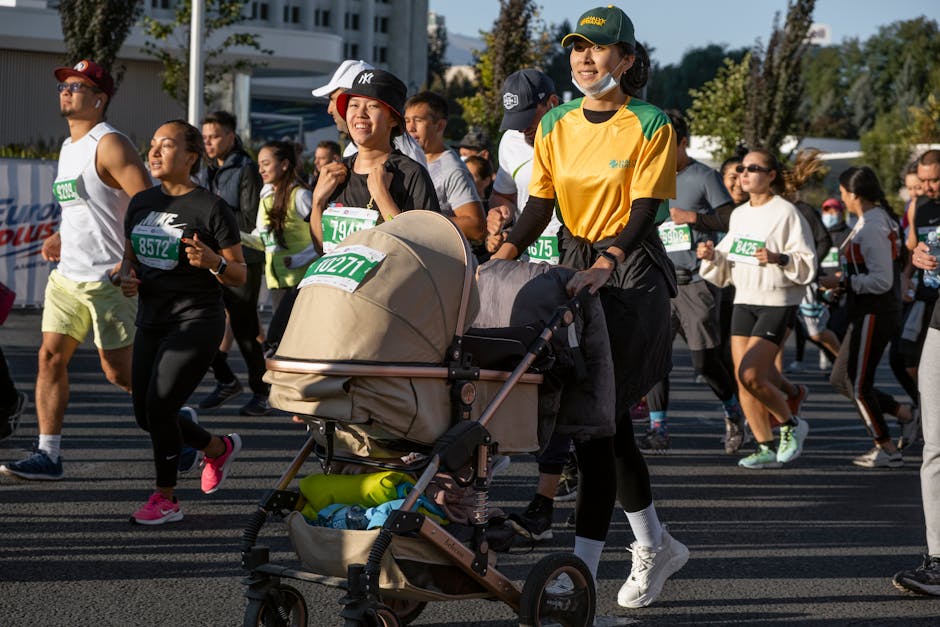 Teilnehmer des London Options Charity Bull Run